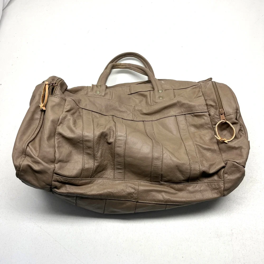 Leather 21-Inch tan Duffel Bag